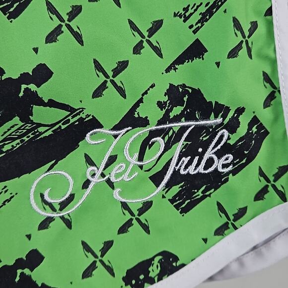 Jet Tribe Cross Hatch Jet Ski Water Sports Swim Shorts in Green | Juniors 9 - Picture 5 of 14